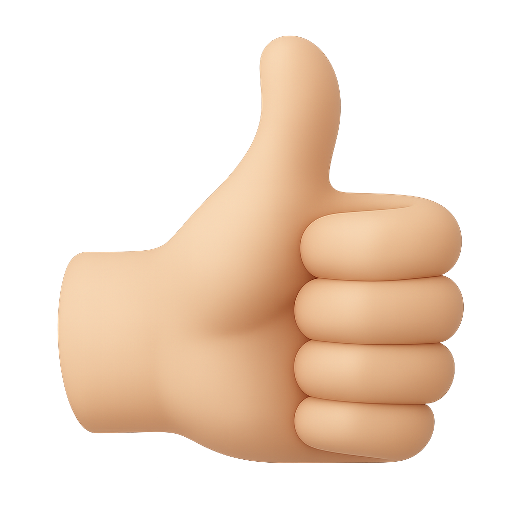 Thumbs up hand